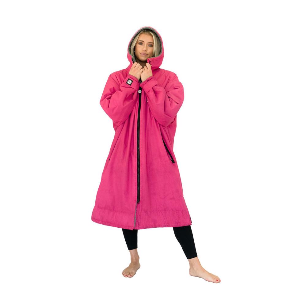 FatStick Weatherproof Fleeced Dry Changing Robe - Pink Extra Image 6